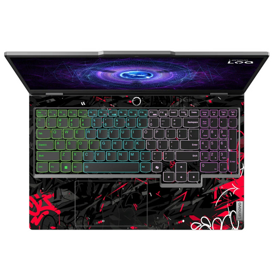 Black Red Graffiti Laptop Skin for Lenovo LOQ