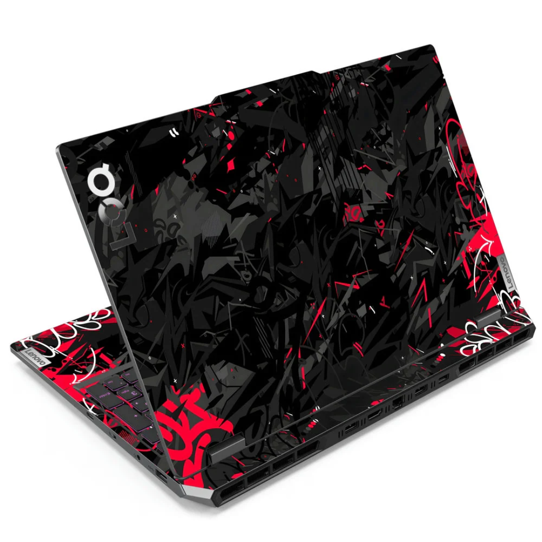 Black Red Graffiti Laptop Skin for Lenovo LOQ