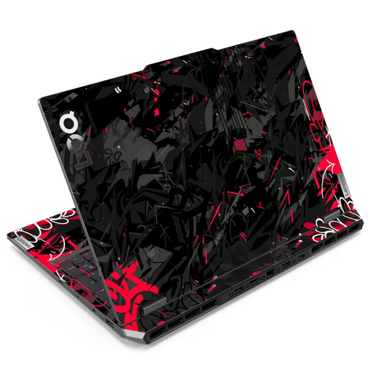 Black Red Graffiti Laptop Skin for Lenovo LOQ