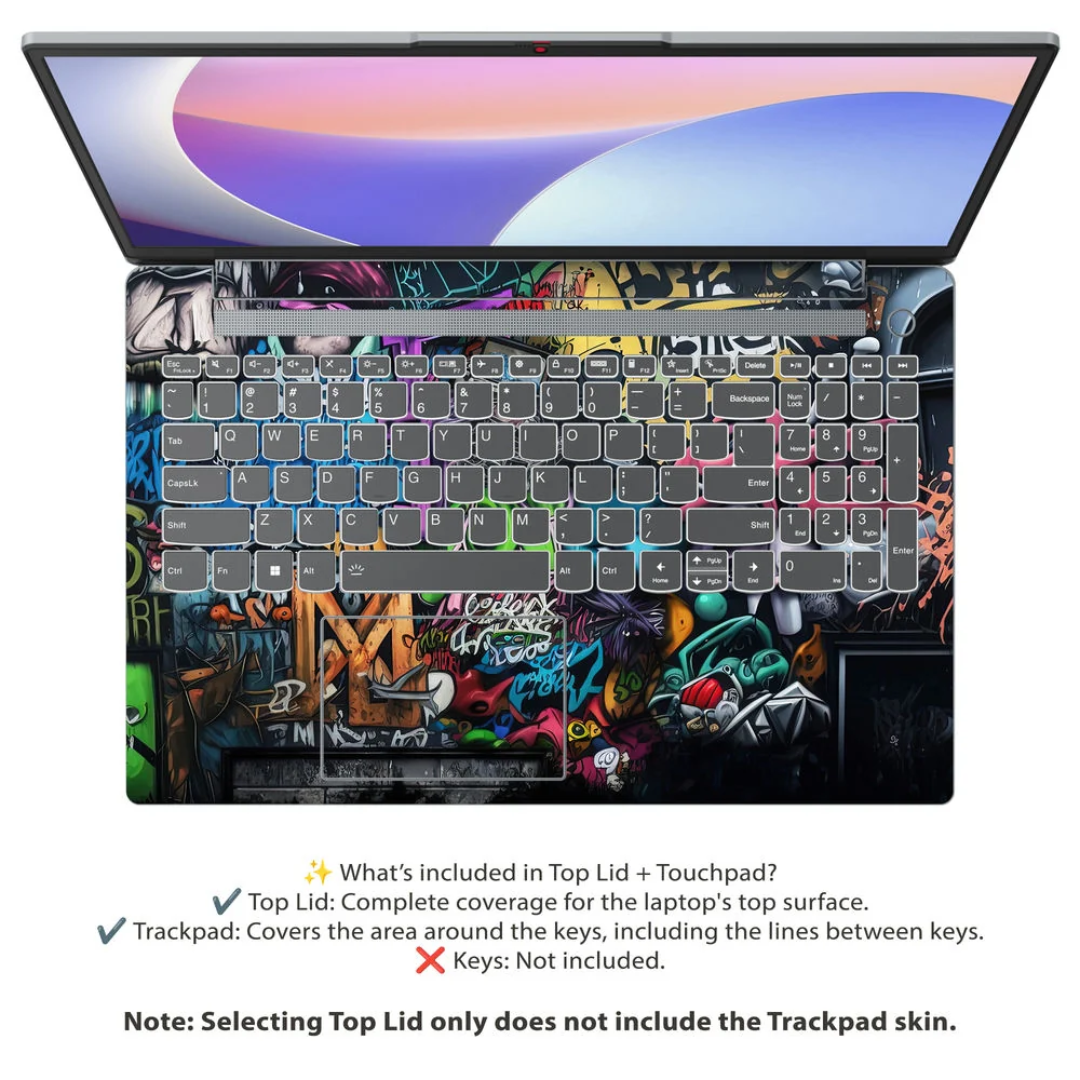 Wooden M Graffiti Laptop Skin